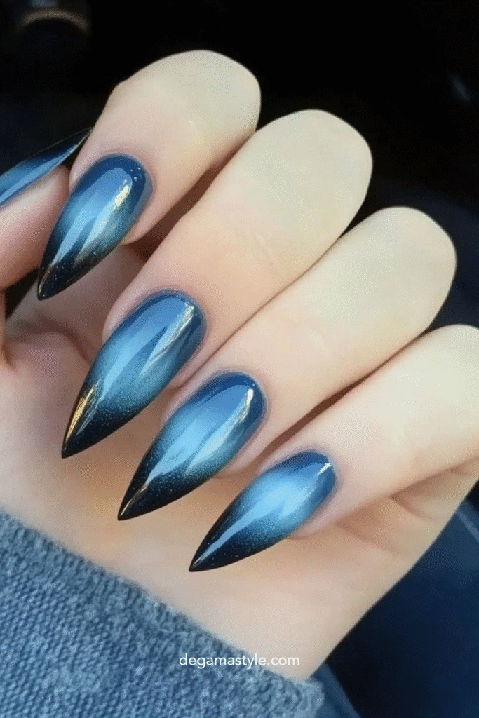 Cobalt Aura Nails