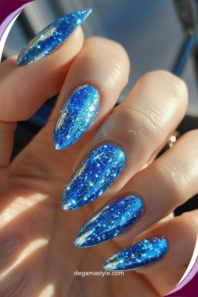 Blue Aura Nail Ideas